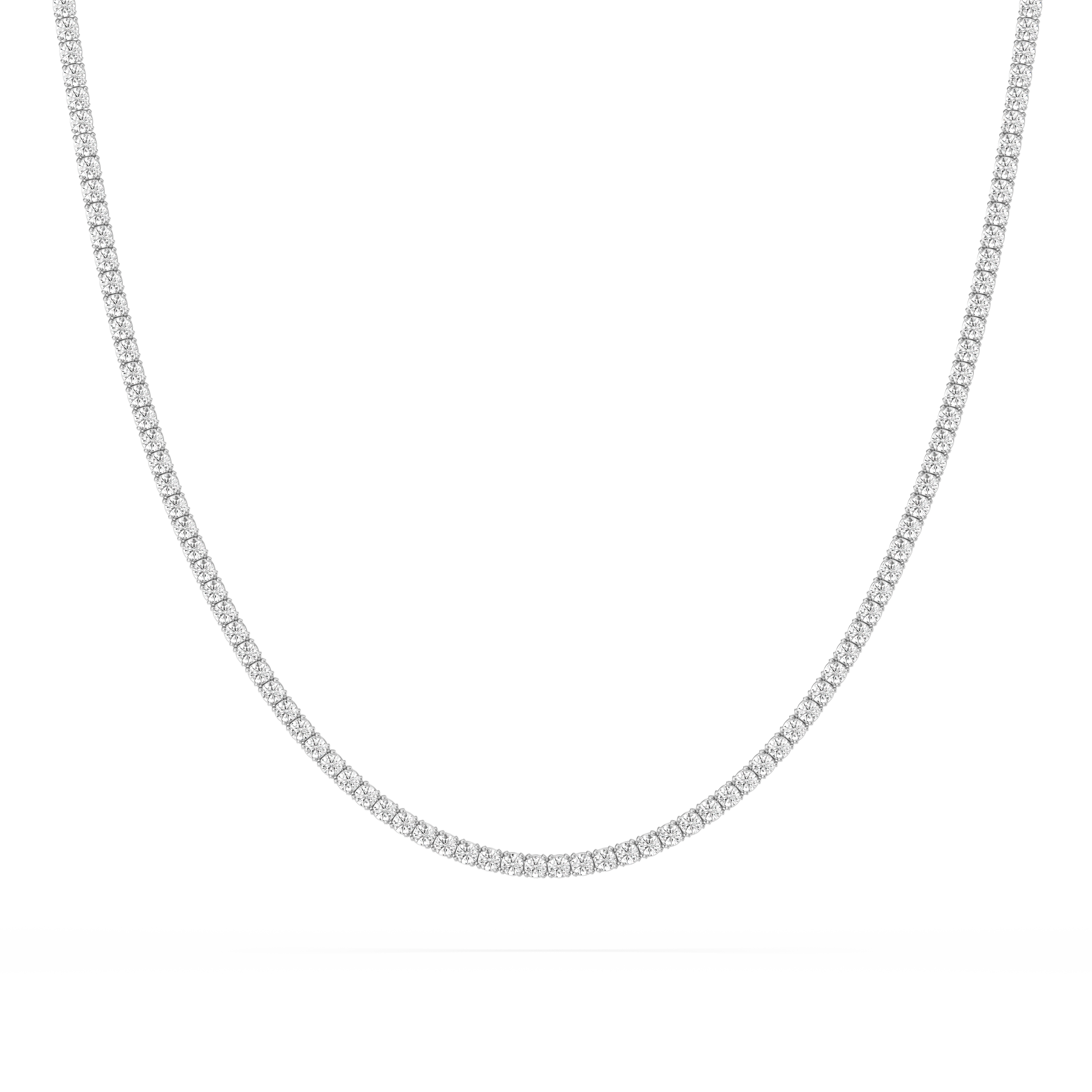 Round Classic Box Tennis Necklace