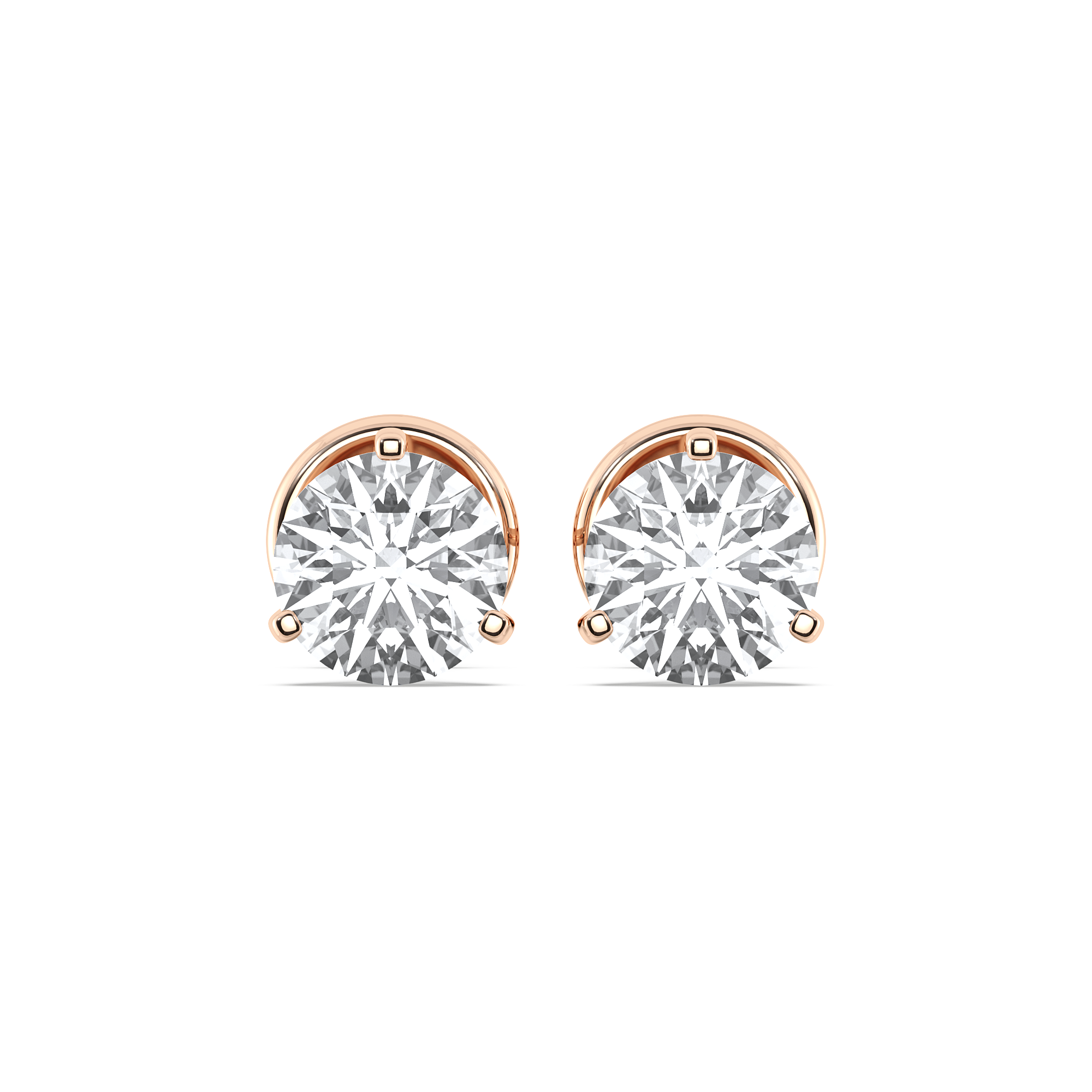 Classic Martini Diamond Stud Earrings
