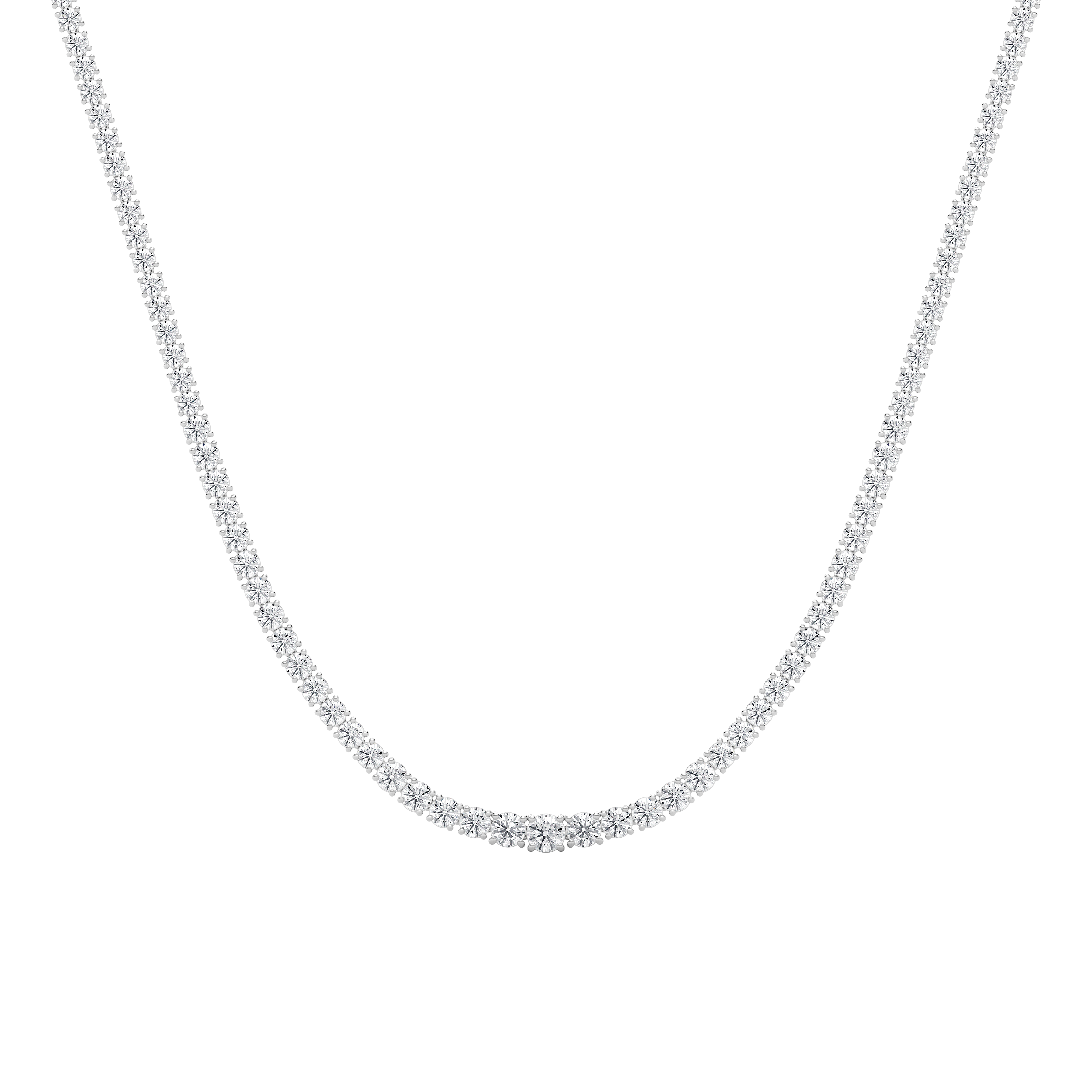 Riviera Round Diamond Tennis Necklace